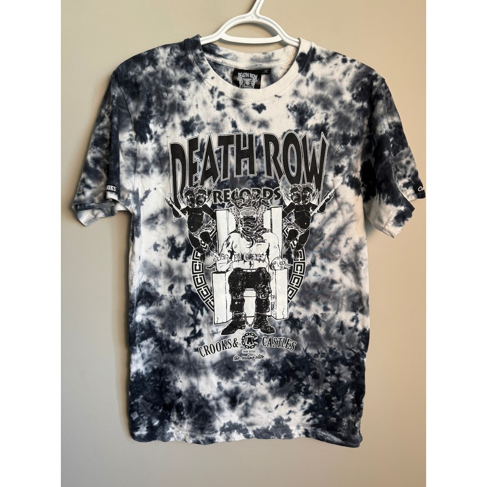 Crooks & Castles Death Row Records Tie Dye Graphic Tee Streetwear Hip Hop Small